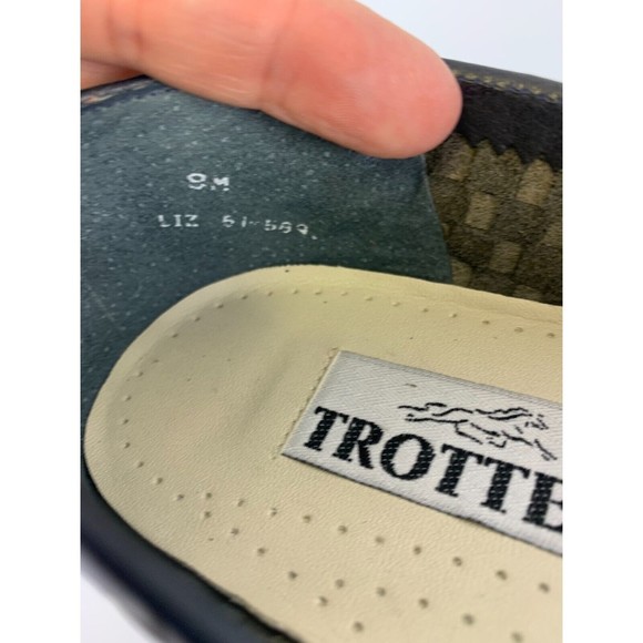 Trotters Liz Black Woven Leather Loafer Slip On Almond Toe Dress Shoe Womens 8 M - Picture 7 of 12